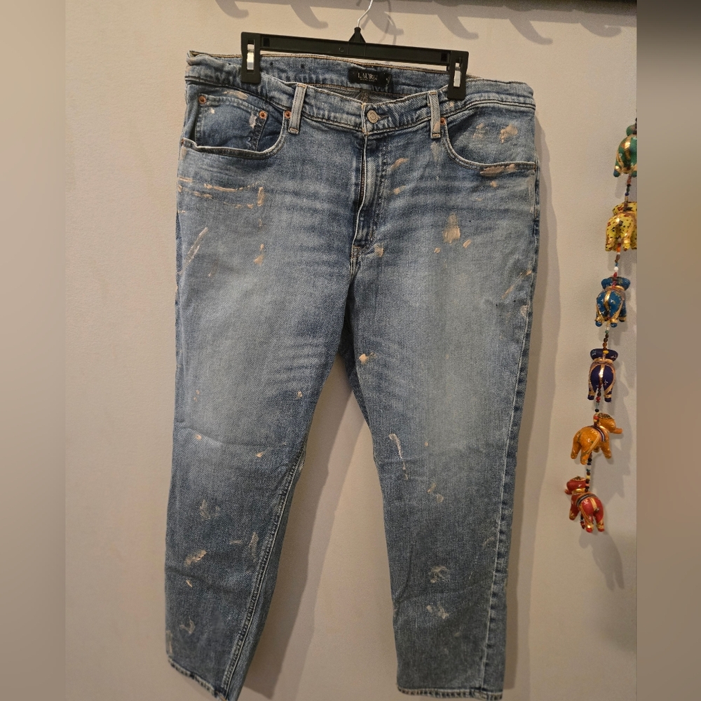 Ralph Lauren Black Label Distressed Blue Jeans